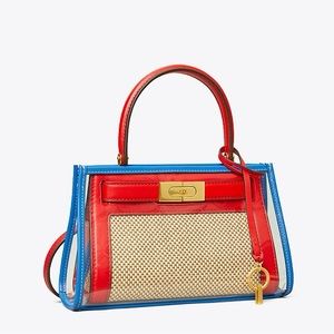 Tory Burch Lee Radziwill Petit Linen Bag with Rain Cover
